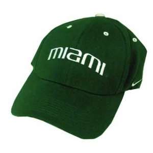  Nike Miami Hurricanes Green & White Shoot Around Hat 