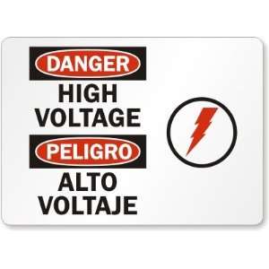  Danger High Voltage (with graphic) (Bilingual) Laminated 