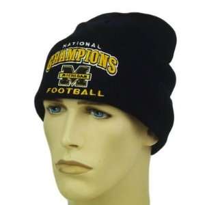  NCAA MICHIGAN WOLVERINES CHAMPS BLUE BEANIE KNIT TOQUE 
