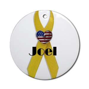  Military Backer Joel (Yellow Ribbon) Ornament (Round 