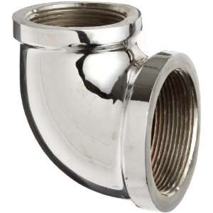 Chrome Plated Brass Pipe Fitting, 90 Degree Reducing Elbow, 1/2 X 1/4 