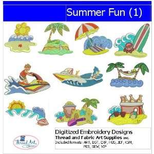  Digitized Embroidery Designs   Summer Fun(1) Arts, Crafts 
