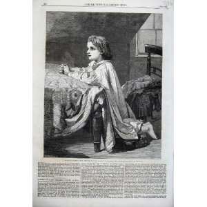    1862 Young Child Praying Bedroom Morby Cornhill Art