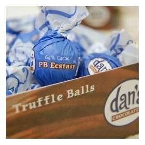 Dans Chocolates Peanut Butter Flavored Truffle Balls, Box of 52