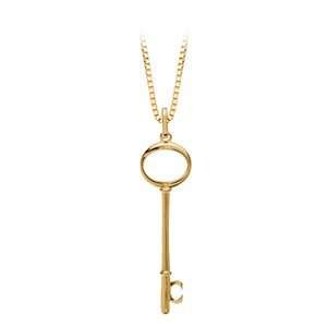  14K Yellow Gold Key Pendant with Chain Katarina 