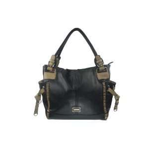  CLUB ROCHELIER LARGE TOTE BAG WITH LACE UP DETAILS   Black 