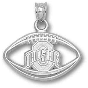  Ohio State University Athletic O Pierced Football Pendant 