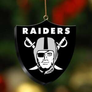 Oakland Raiders Team 3D Logo Ornament NFL Football Fan Shop Sports 