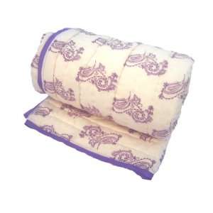  Tilonia Home Twin Quilt   Fancy Paisley in Plum