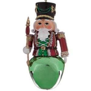  Nutcracker   Green Jingle Bell Christmas Ornament