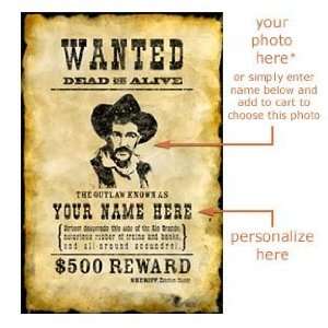 Wanted Poster (Boys) Personalized Peel and Stick Wall Mural in 4Walls