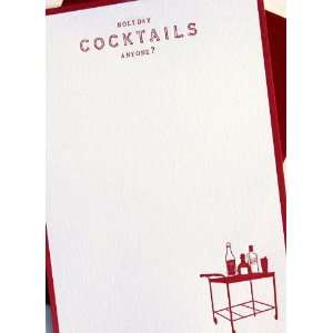  mr. boddington holiday cocktails letterpress invitation 