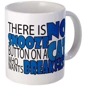 No Snooze Cat Breakfast Cat Mug by   Kitchen 
