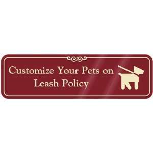    Pets on Leash Symbol Sign ShowCase Sign, 10 x 3