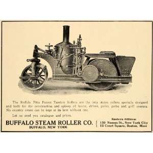  1911 Ad Buffalo Steam Roller Pitts Patent Tandem Lawn 
