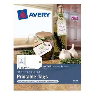  Avery Print to the Edge Printable Tags, 2 x 3.5 Inches 