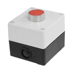   Red Flat Round Cap NC Momentary Switch Push Button Station Automotive