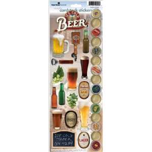   Photo Real 13 Inch by 4 1/2 Inch Cardstock Stickers, Beer Arts