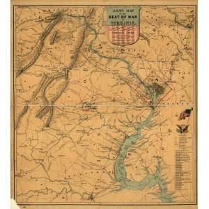  1861 Map Fortification, Washington DC