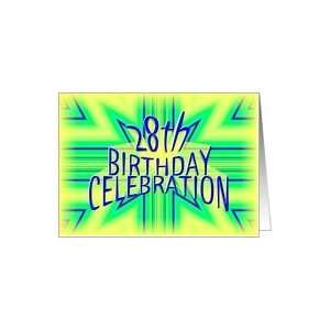    28th Birthday Party Invitation Bright Star Card Toys & Games