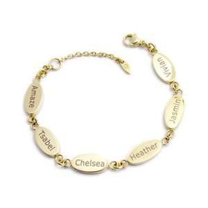   Family Bracelet in Gold Ion Plated Stainless Steel (6 Names) bracelets