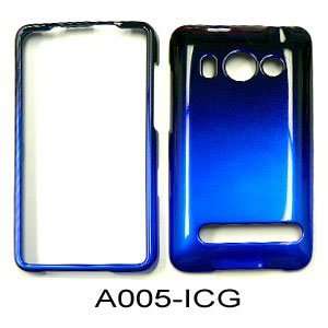 HTC Evo Two Tones, Black and Blue Hard Case/Cover/Faceplate/Snap On 