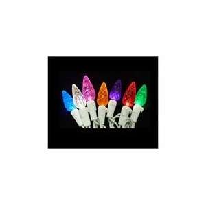  Multi Color LED C6 Christmas Lights   White Wire Patio, Lawn & Garden