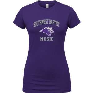  Southwest Baptist Bearcats Purple Womens Music Arch T 
