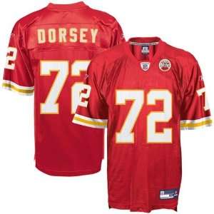 Reebok Kansas City Chiefs #72 Glenn Dorsey AFL 50th Anniversary Red 