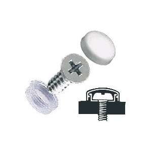  CRL White Flat Small Snap Cap Screw Covers Pack of 100 by 