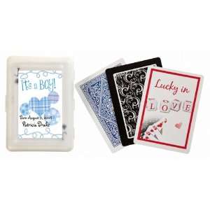 Wedding Favors Its a Boy Festive Design Personalized Playing Card 