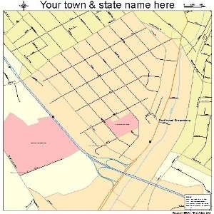  Street & Road Map of Southwest Greensburg, Pennsylvania PA 