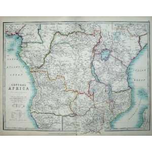   Johnston Atlas 1905 Map Africa Indian Ocean Zanzibar