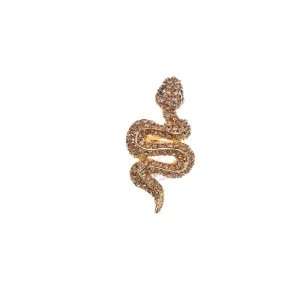   Topaz Crystal Rhinestone Swirl Wrap Black Eyed Weird Snake Custom Ring