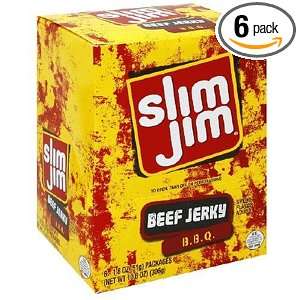 Slim Jim BBQ Jerky, 6 Count, 1.8 Ounce Grocery & Gourmet Food