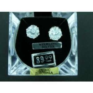  8C.T.W. .925 Sterling Silver Cubic Zirconia Earrin Case 