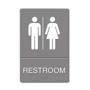  Restroom ADA Sign   Restroom Symbol Tactile Graphic 