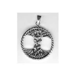 Sterling Silver the Lovers Tree of Life Pendant Necklace Charm Women 