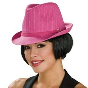  Lets Party By Rubies Costumes Pinstripe Fedora Hat (Pink w 