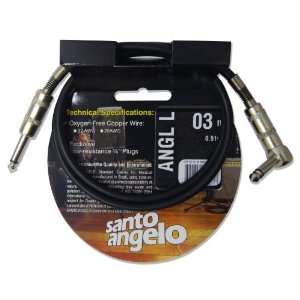  Santo Angelo ANGL L Straight to Right Angle 1/4 Inch Plug 