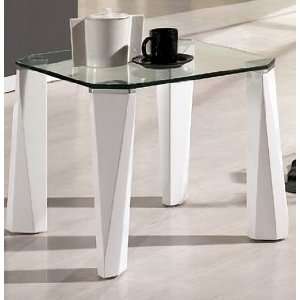  Lamp Table by Chintaly Imports   White Gloss (WINTEC LT 
