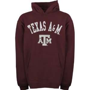  Texas A&M Aggies Youth Maroon Tackle Twill Hooded 