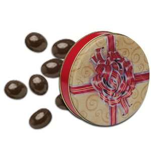 lb Dark Chocolate Espresso Beans Tin   Red Bow  Grocery 