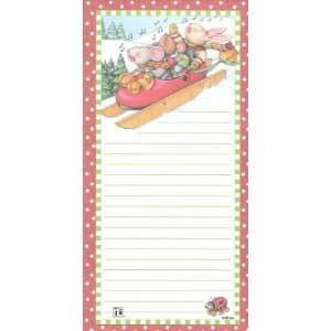  Magnetic Refrigerator Grocery Lister To Do List Note Pad Sledding 