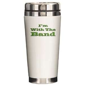  Im with the Band   Green Foi Music Ceramic Travel Mug by 