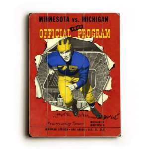  University of Michigan VS Minnesota Wood Sign Sports 