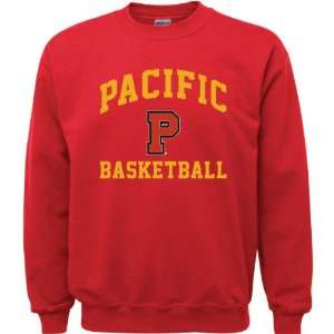  Red Youth Basketball Arch Crewneck Sweatshirt