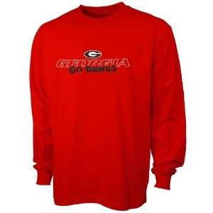  Georgia Bulldogs Red Youth Go Dawgs Long Sleeve T shirt 