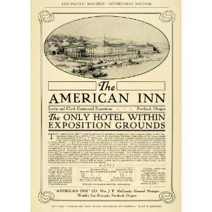1905 Ad American Inn Lewis Clark Exposition Portland   Original Print 
