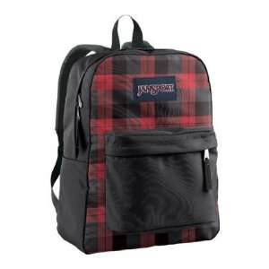  Jansport Backpack Superbreak Red Tape Kurt Plaid Black for 